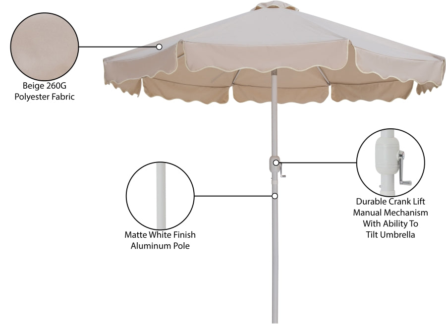 Amalfi Water Resistant Fabric And Aluminum Patio Umbrella