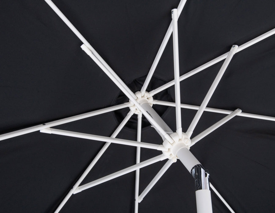 Amalfi Water Resistant Fabric And Aluminum Patio Umbrella With Base Set