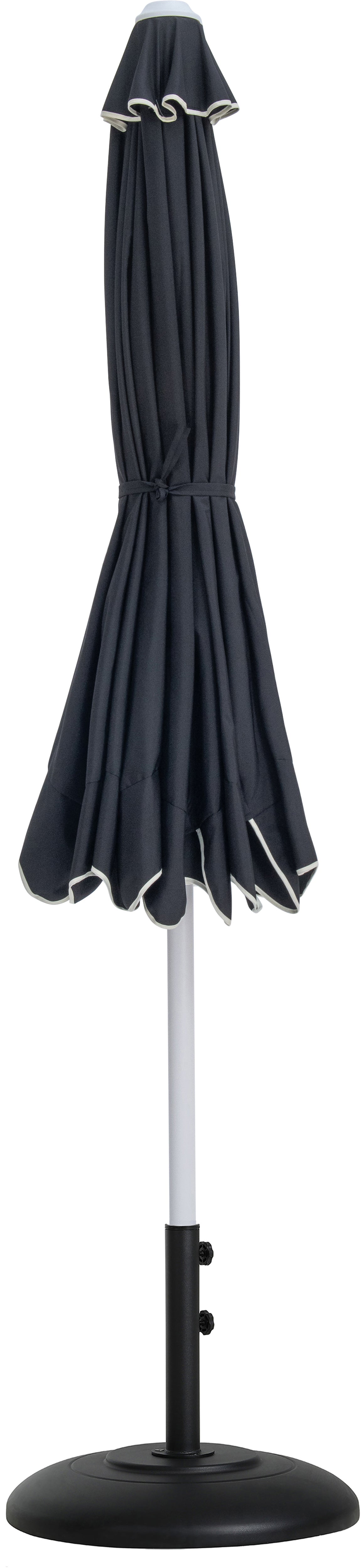 Amalfi Water Resistant Fabric And Aluminum Patio Umbrella With Base Set