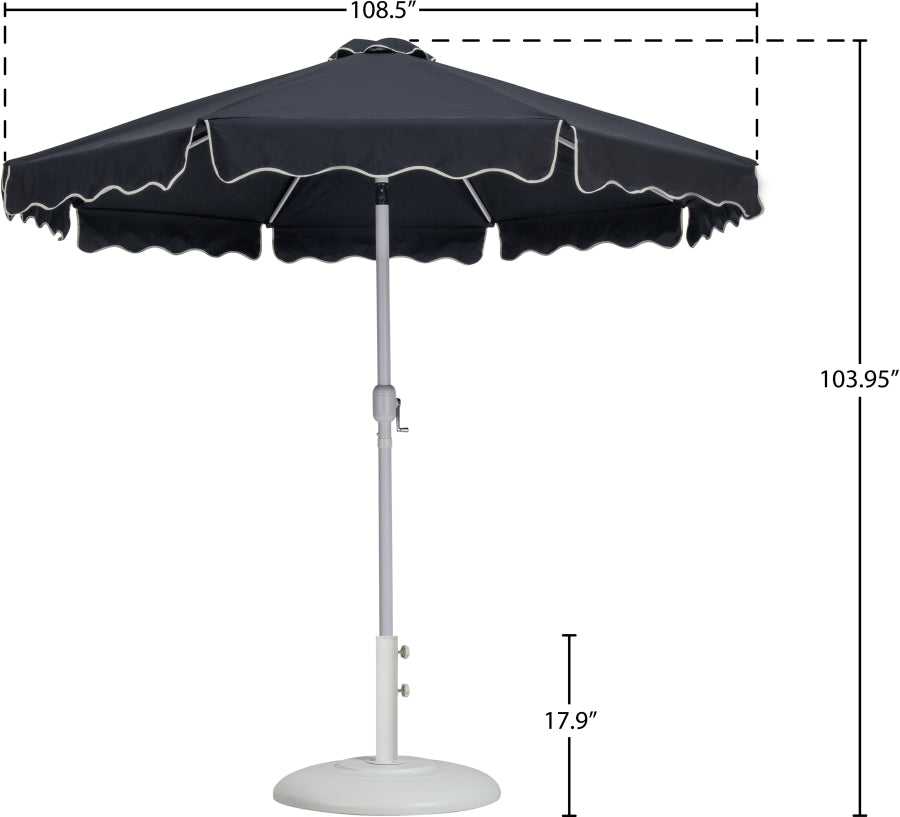 Amalfi Water Resistant Fabric And Aluminum Patio Umbrella With Base Set