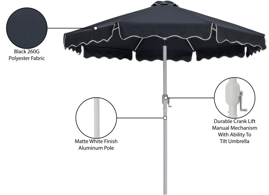 Amalfi Water Resistant Fabric And Aluminum Patio Umbrella