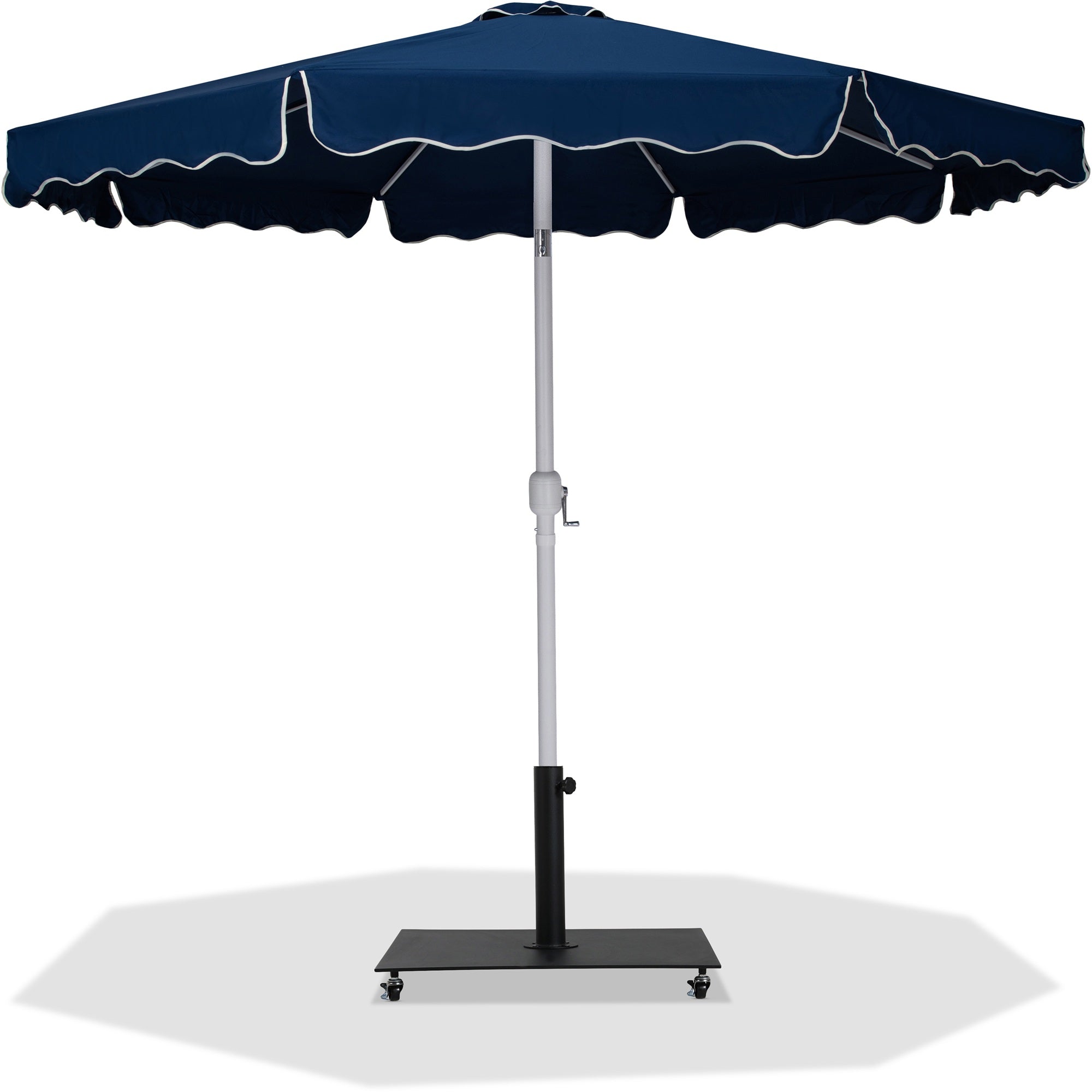 Amalfi Water Resistant Fabric And Aluminum Patio Umbrella With Base Set