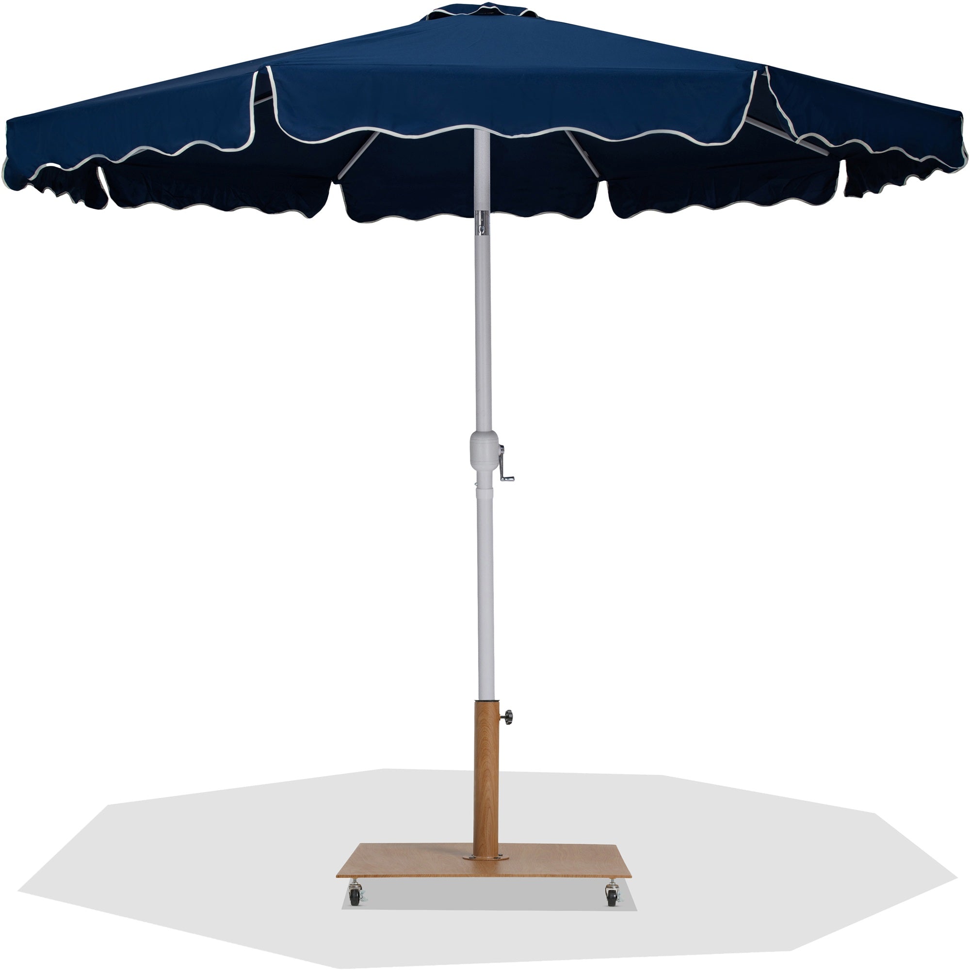 Amalfi Water Resistant Fabric And Aluminum Patio Umbrella With Base Set