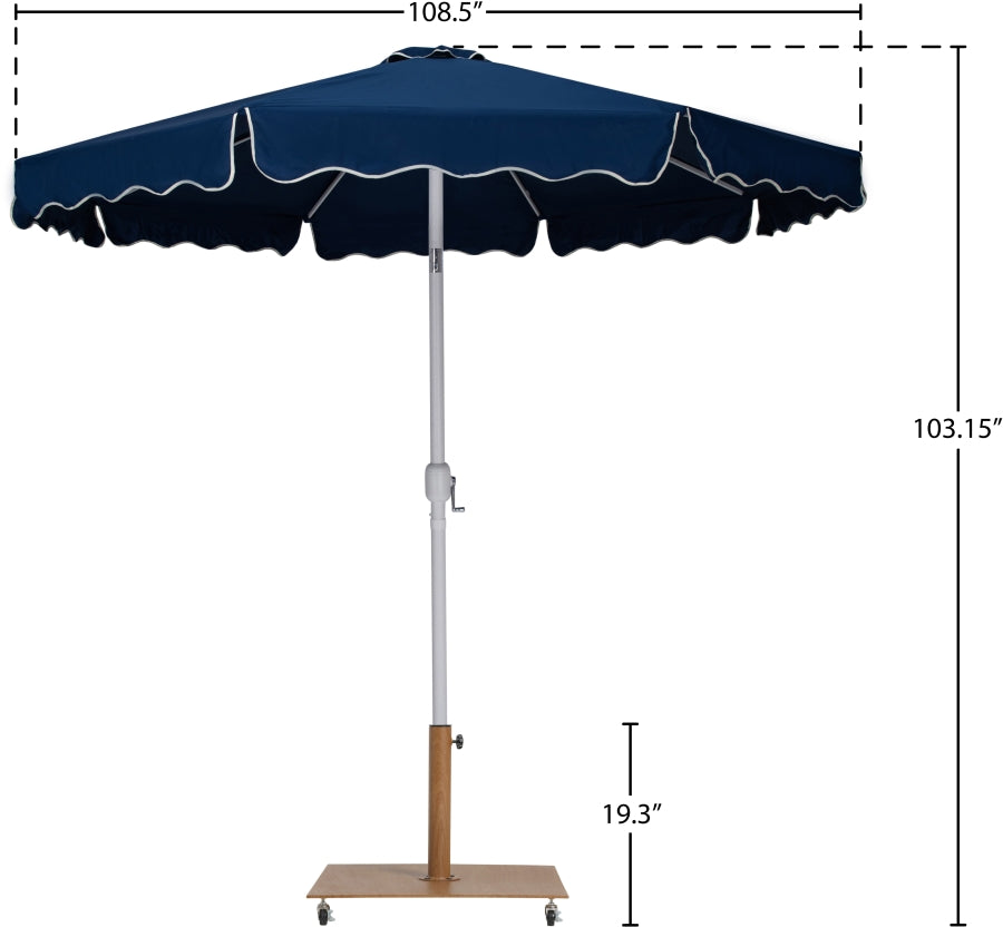 Amalfi Water Resistant Fabric And Aluminum Patio Umbrella With Base Set