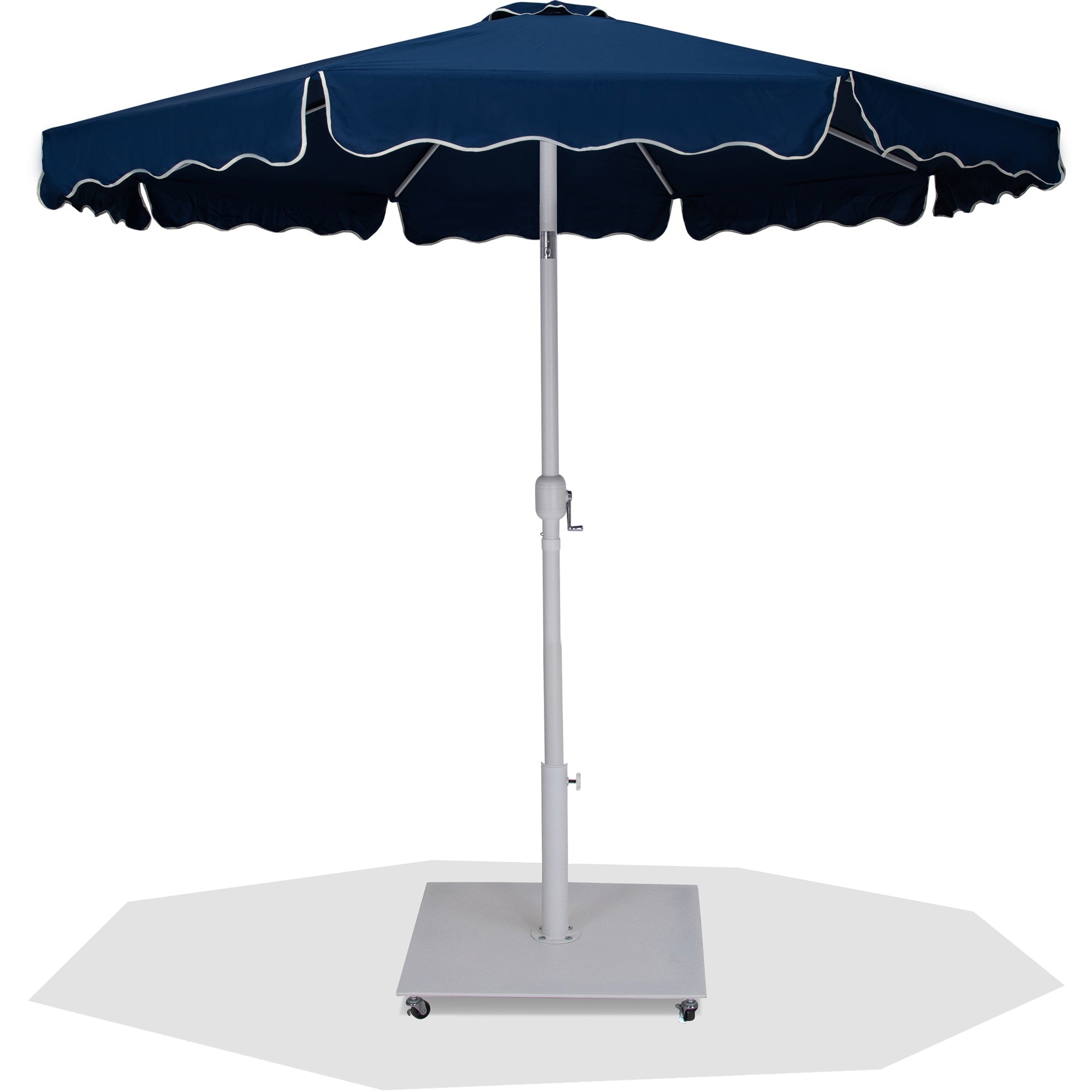 Amalfi Water Resistant Fabric And Aluminum Patio Umbrella With Base Set