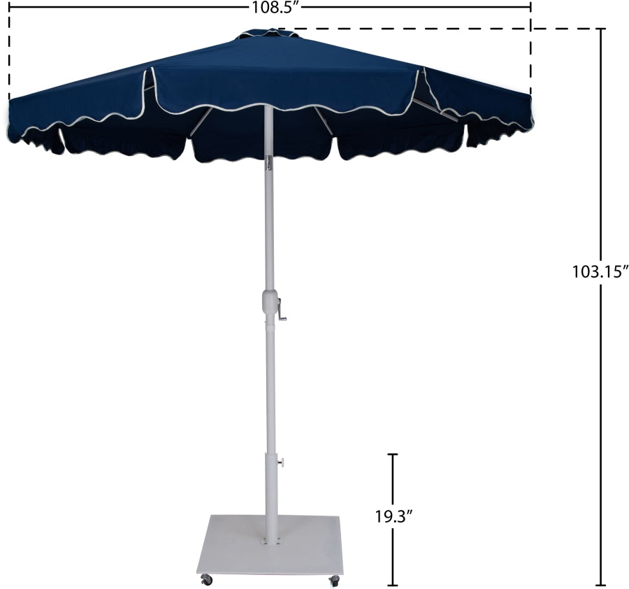 Amalfi Water Resistant Fabric And Aluminum Patio Umbrella With Base Set
