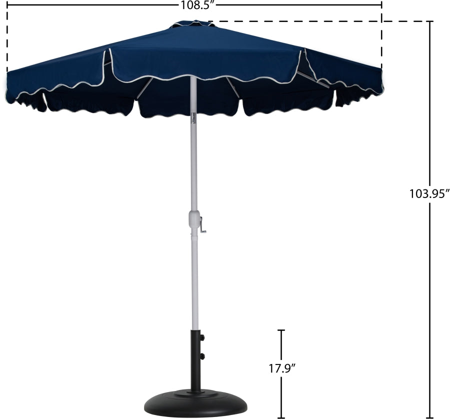 Amalfi Water Resistant Fabric And Aluminum Patio Umbrella With Base Set