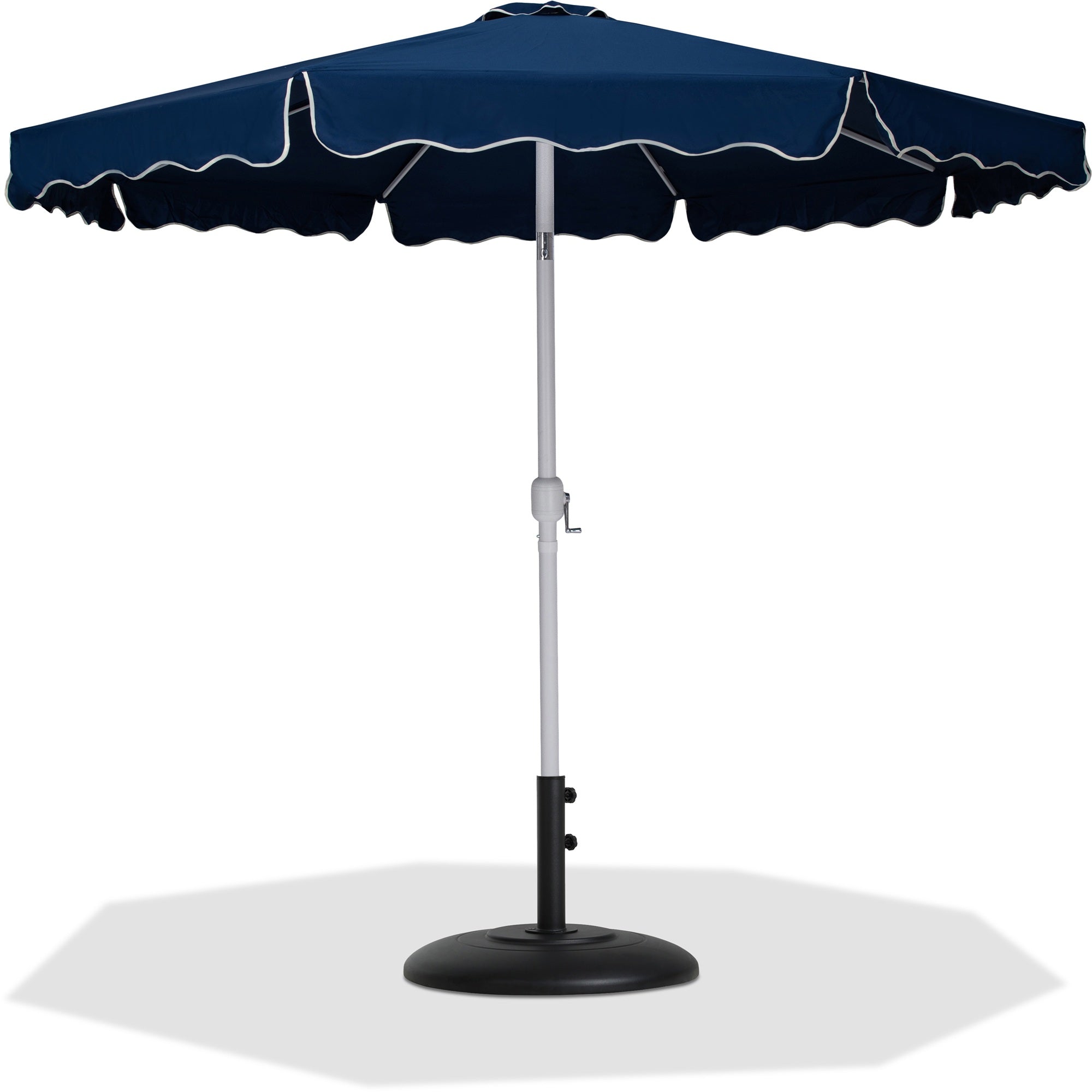 Amalfi Water Resistant Fabric And Aluminum Patio Umbrella With Base Set