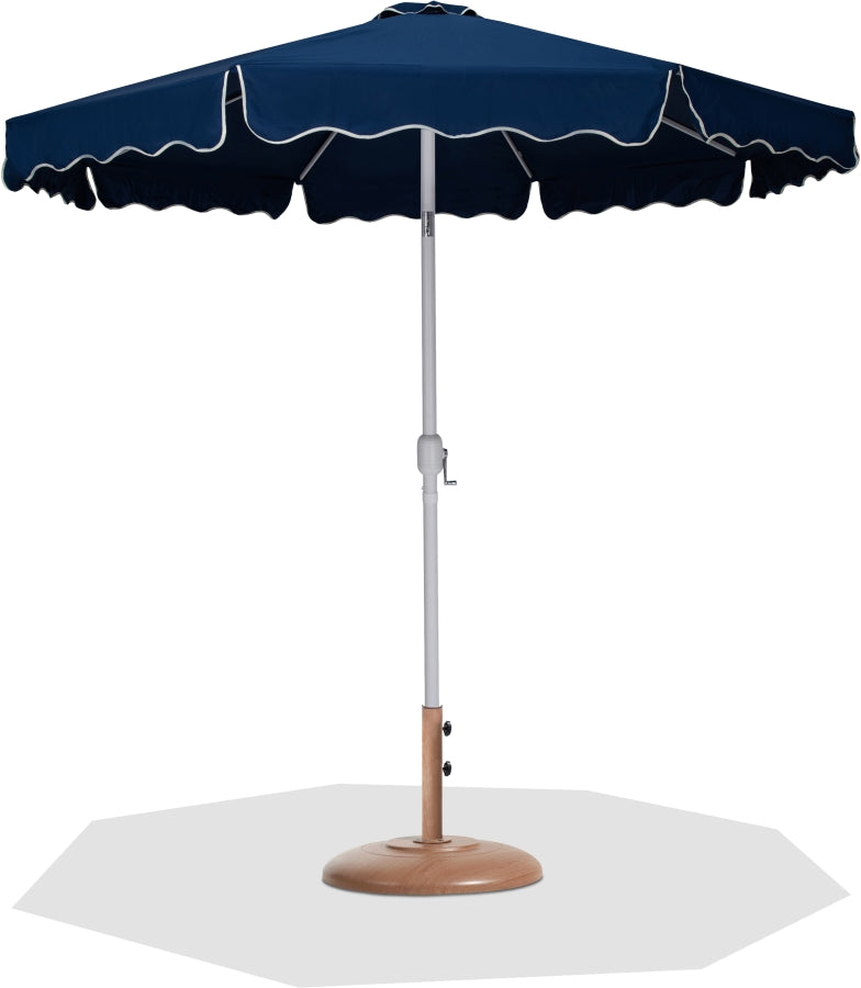 Amalfi Water Resistant Fabric And Aluminum Patio Umbrella With Base Set
