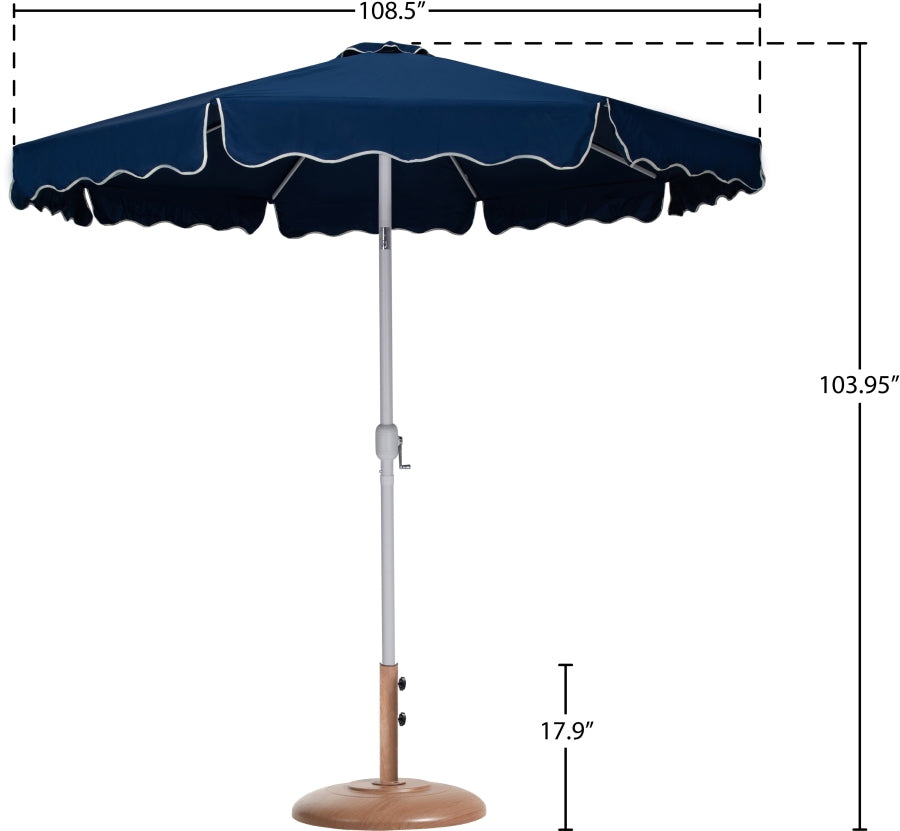 Amalfi Water Resistant Fabric And Aluminum Patio Umbrella With Base Set