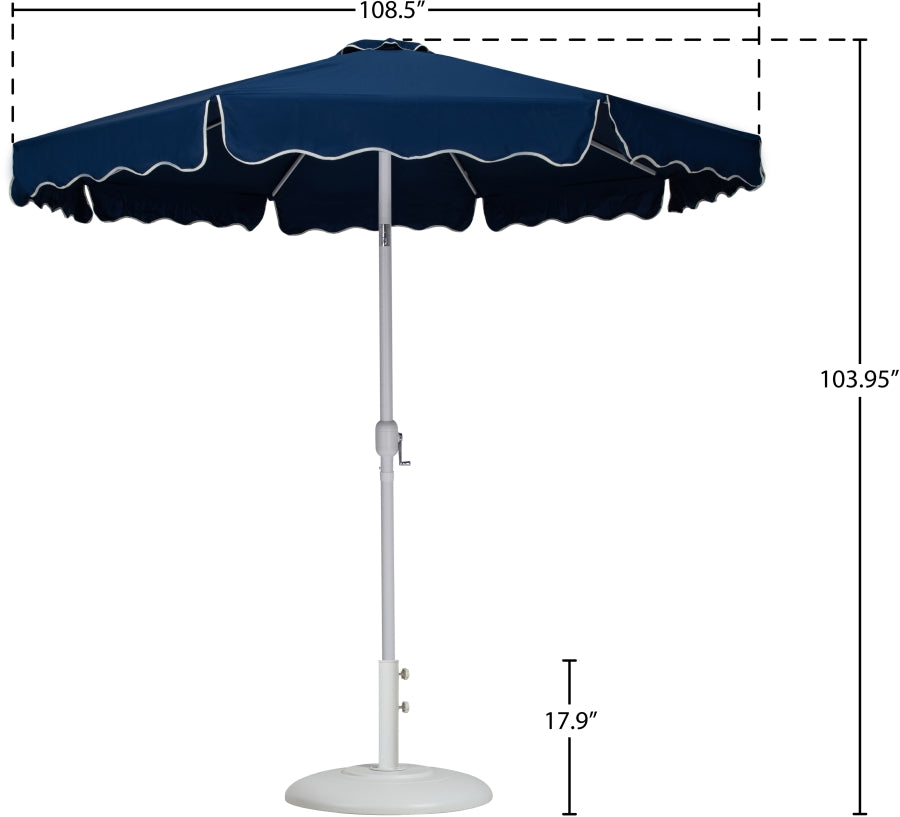 Amalfi Water Resistant Fabric And Aluminum Patio Umbrella With Base Set