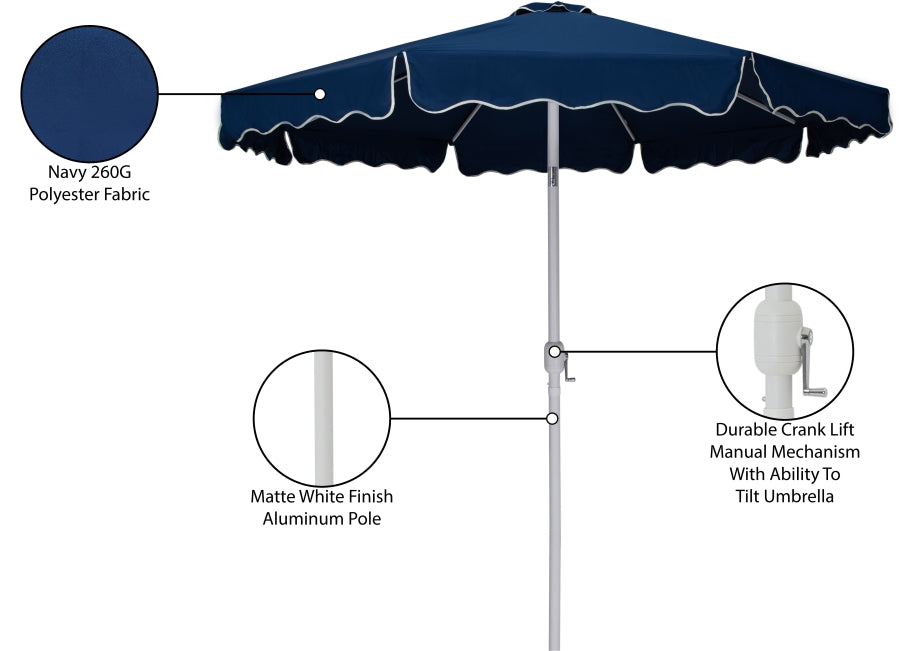 Amalfi Water Resistant Fabric And Aluminum Patio Umbrella