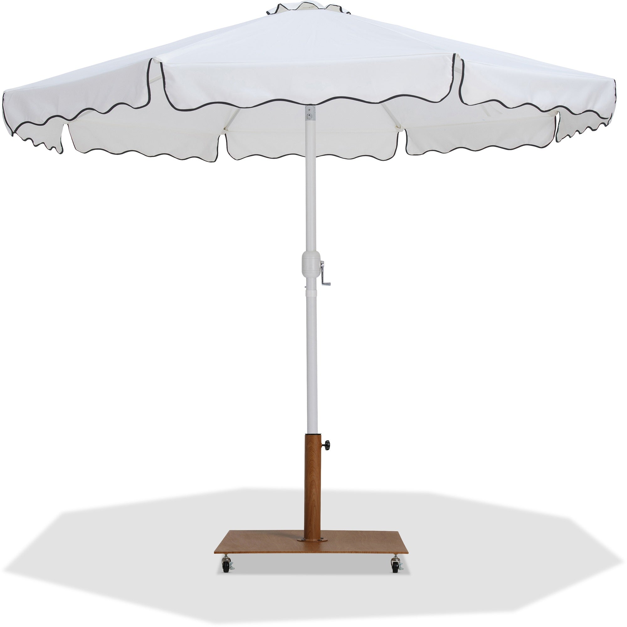Amalfi Water Resistant Fabric And Aluminum Patio Umbrella With Base Set
