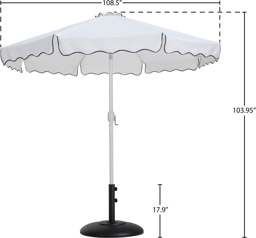 Amalfi Water Resistant Fabric And Aluminum Patio Umbrella With Base Set