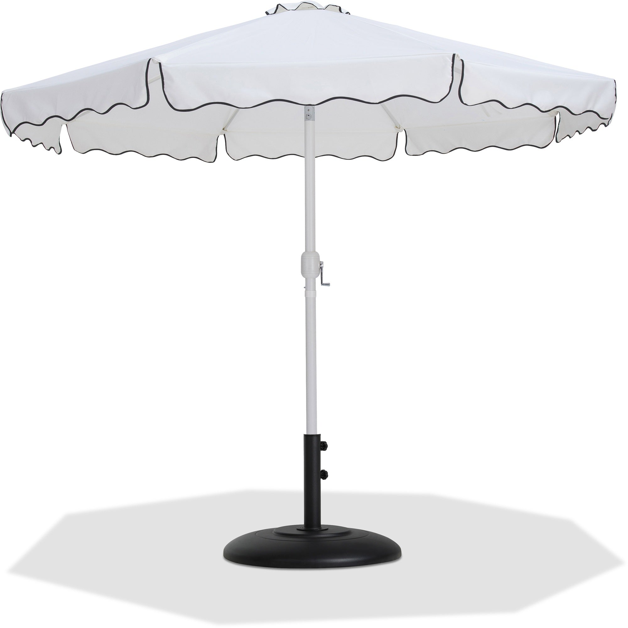 Amalfi Water Resistant Fabric And Aluminum Patio Umbrella With Base Set