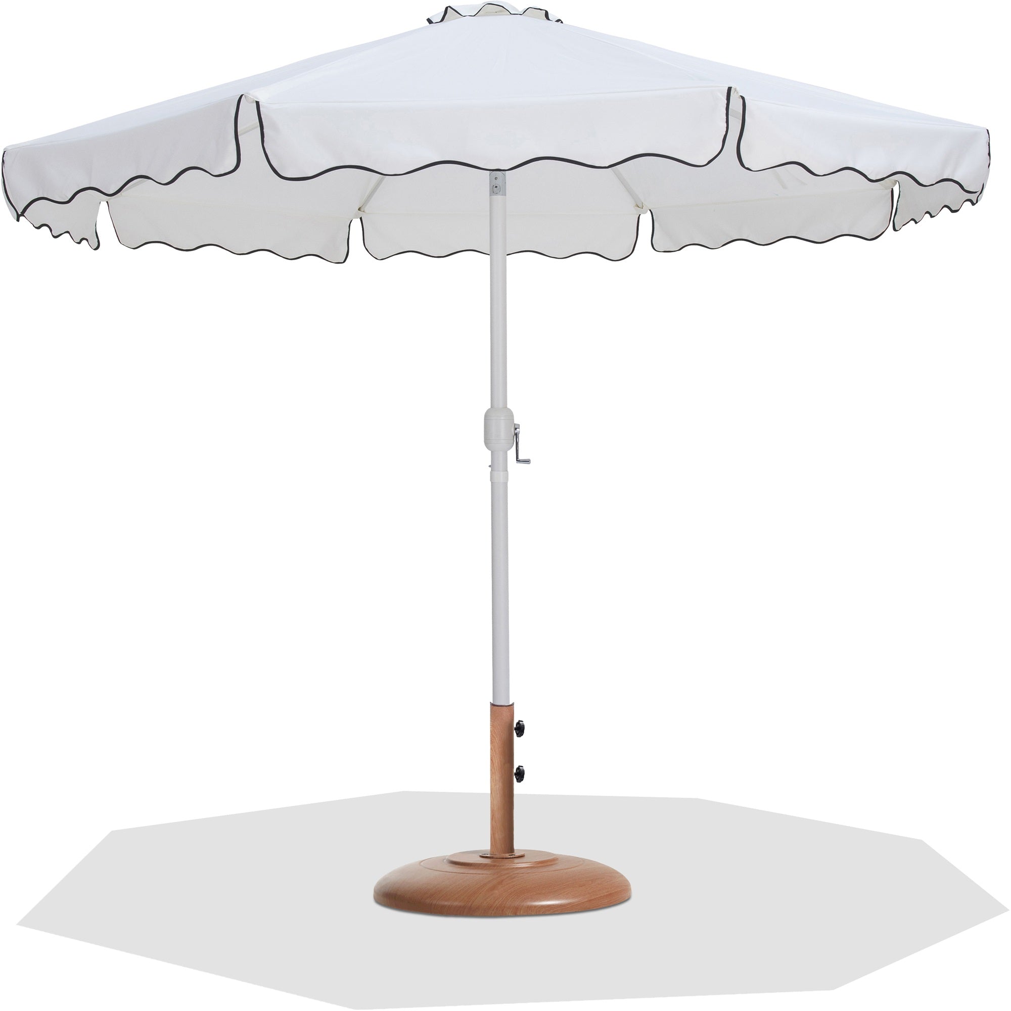 Amalfi Water Resistant Fabric And Aluminum Patio Umbrella With Base Set