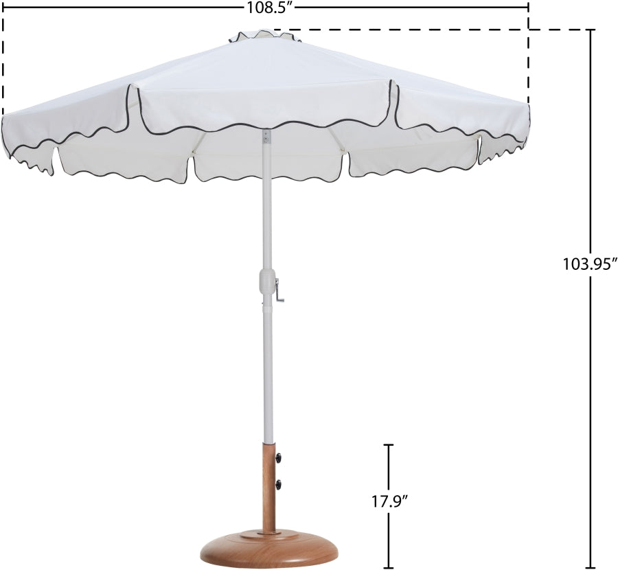 Amalfi Water Resistant Fabric And Aluminum Patio Umbrella With Base Set