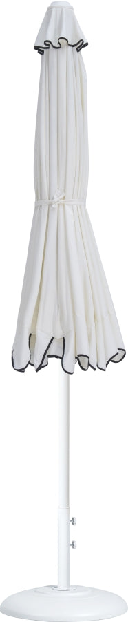 Amalfi Water Resistant Fabric And Aluminum Patio Umbrella With Base Set