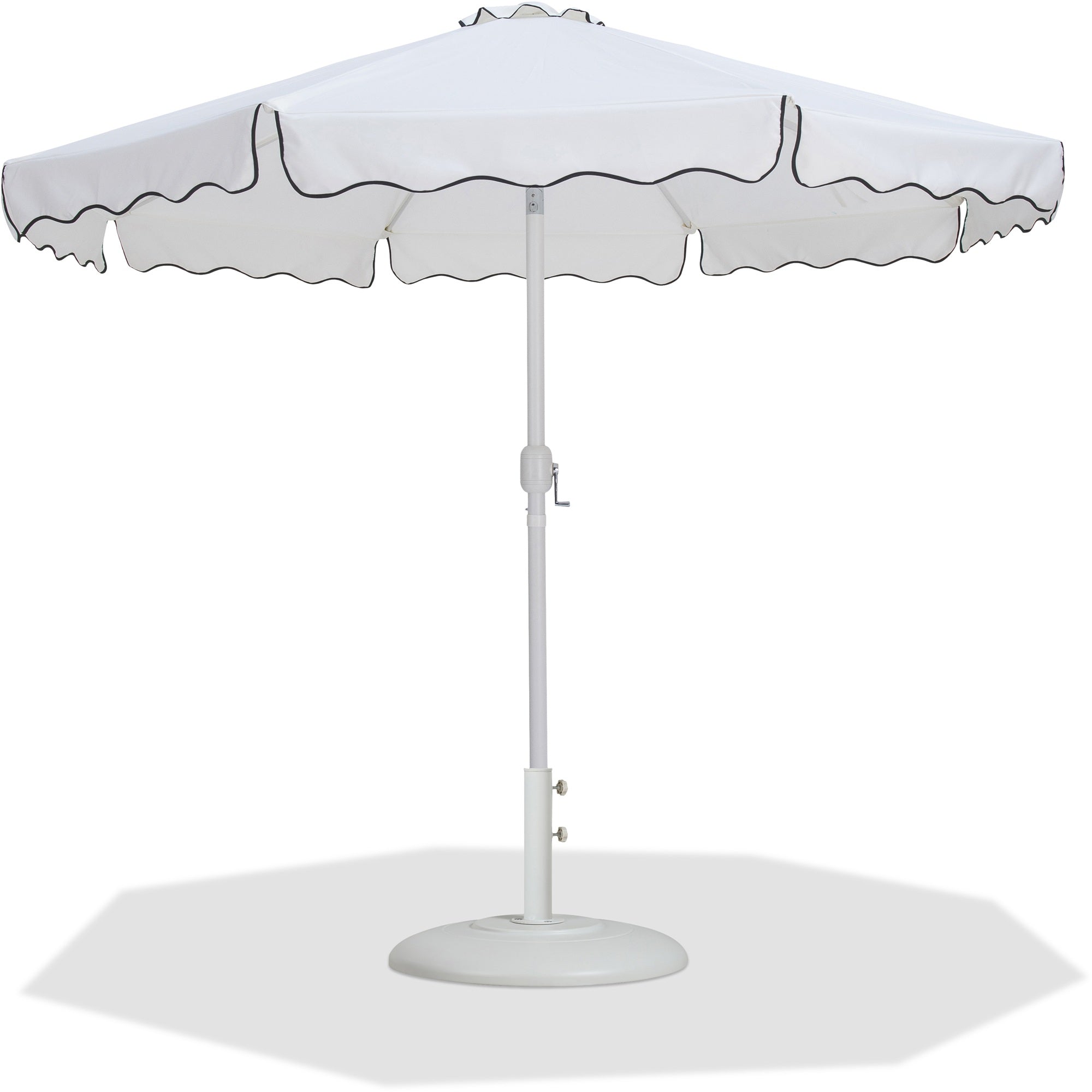 Amalfi Water Resistant Fabric And Aluminum Patio Umbrella With Base Set