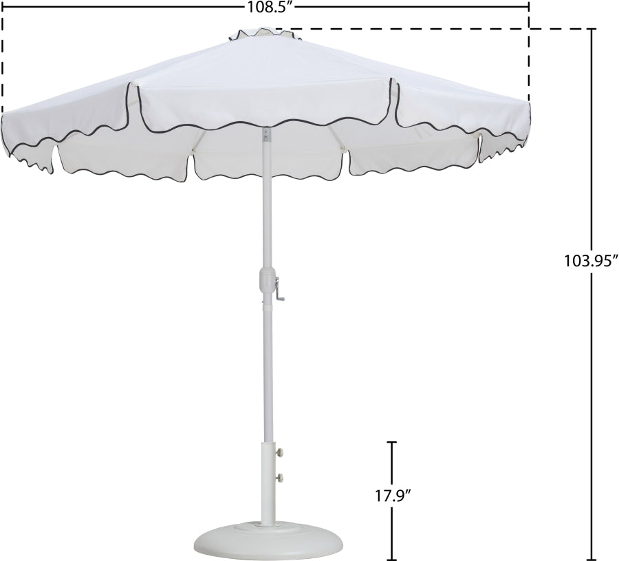 Amalfi Water Resistant Fabric And Aluminum Patio Umbrella With Base Set