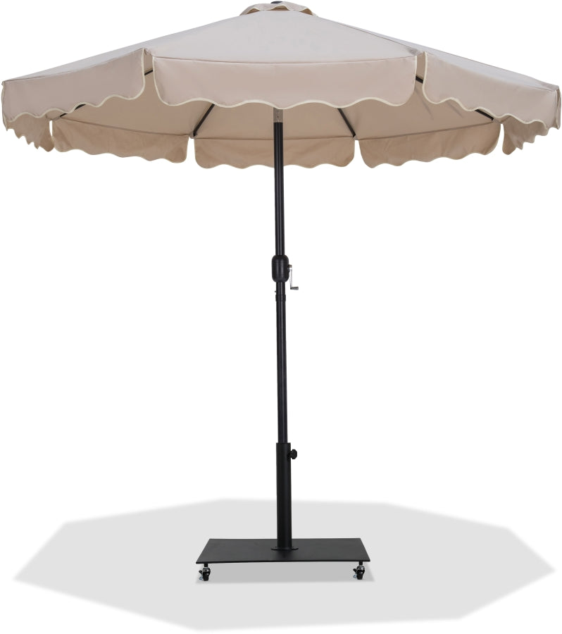 Amalfi Water Resistant Fabric And Aluminum Patio Umbrella With Base Set