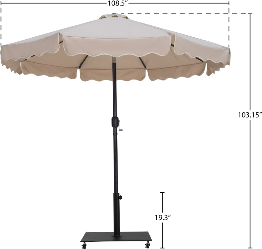 Amalfi Water Resistant Fabric And Aluminum Patio Umbrella With Base Set