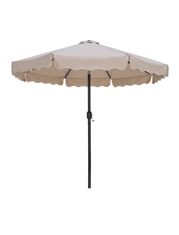 Amalfi Water Resistant Fabric And Aluminum Patio Umbrella With Base Set