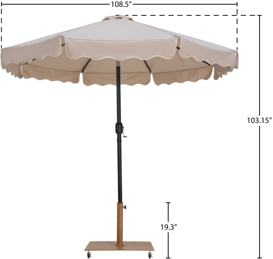 Amalfi Water Resistant Fabric And Aluminum Patio Umbrella With Base Set