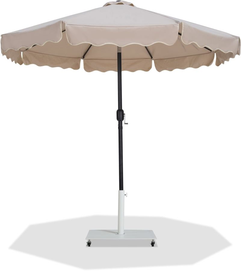 Amalfi Water Resistant Fabric And Aluminum Patio Umbrella With Base Set