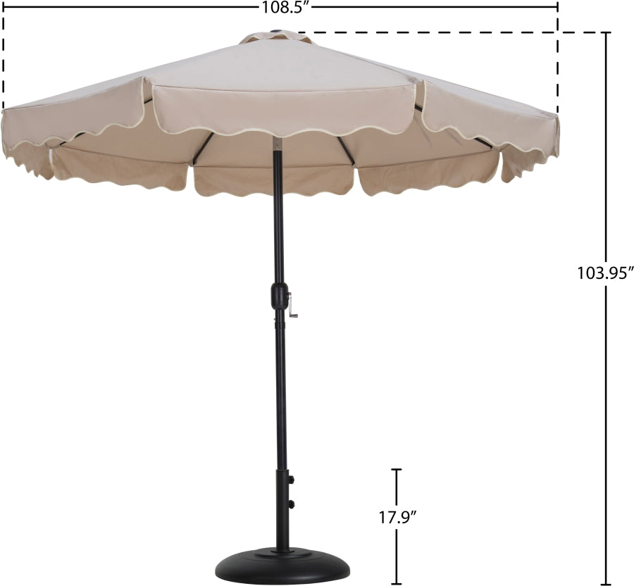 Amalfi Water Resistant Fabric And Aluminum Patio Umbrella With Base Set