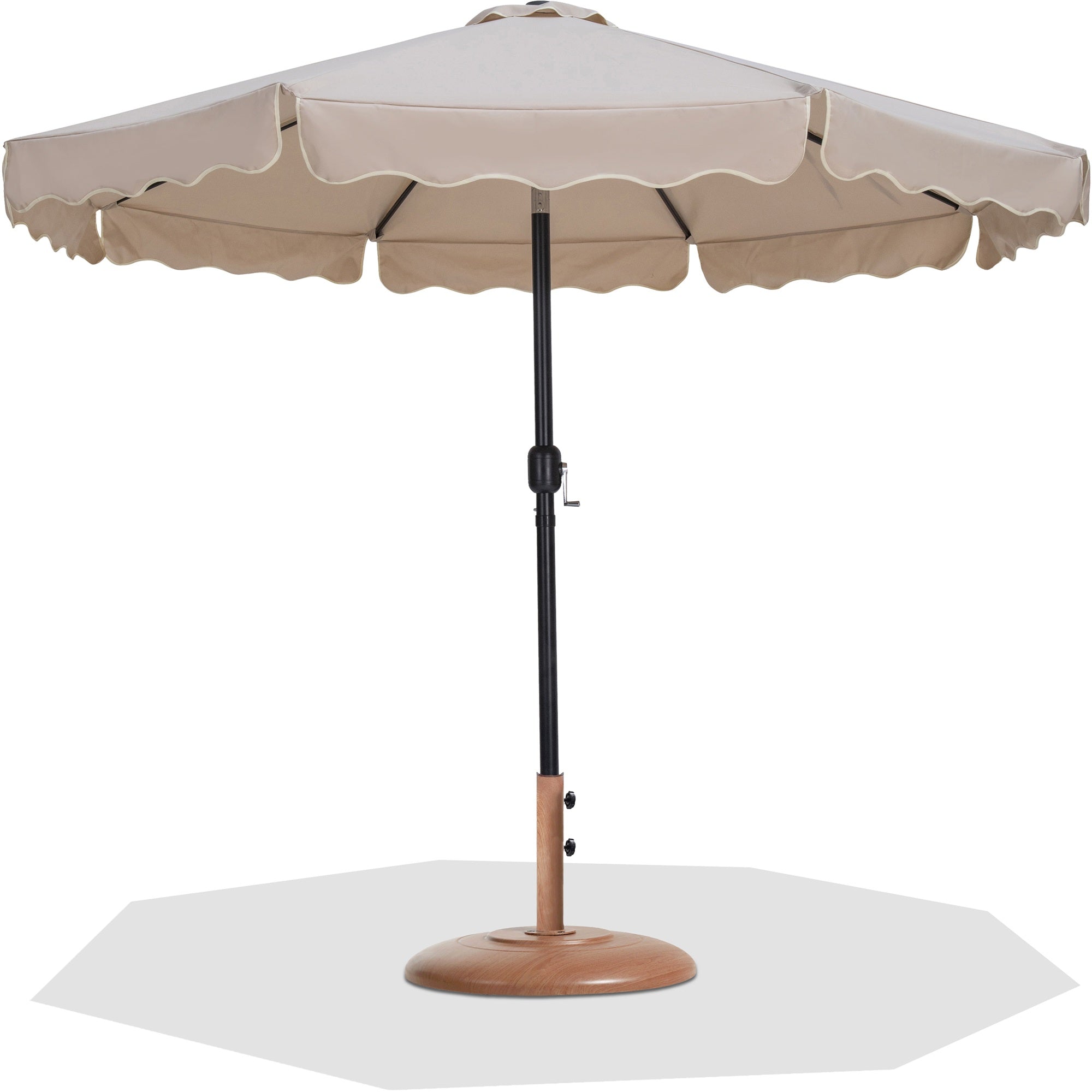 Amalfi Water Resistant Fabric And Aluminum Patio Umbrella With Base Set
