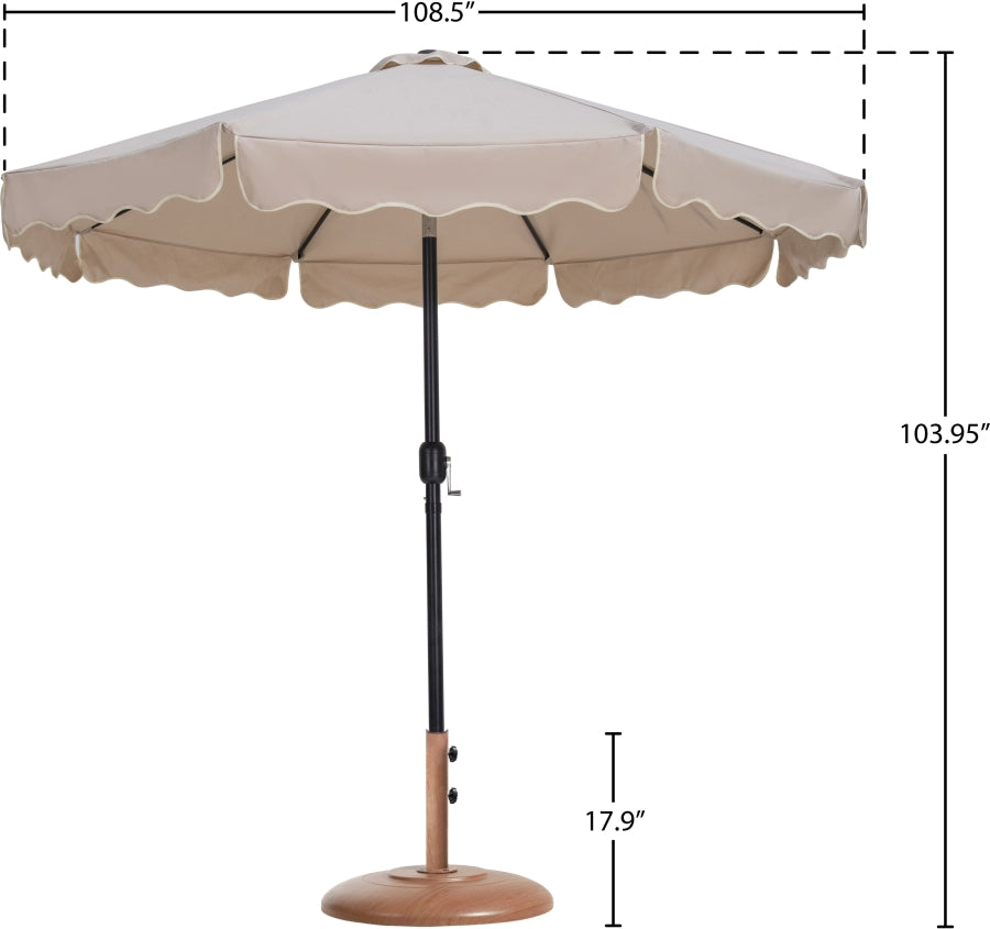 Amalfi Water Resistant Fabric And Aluminum Patio Umbrella With Base Set