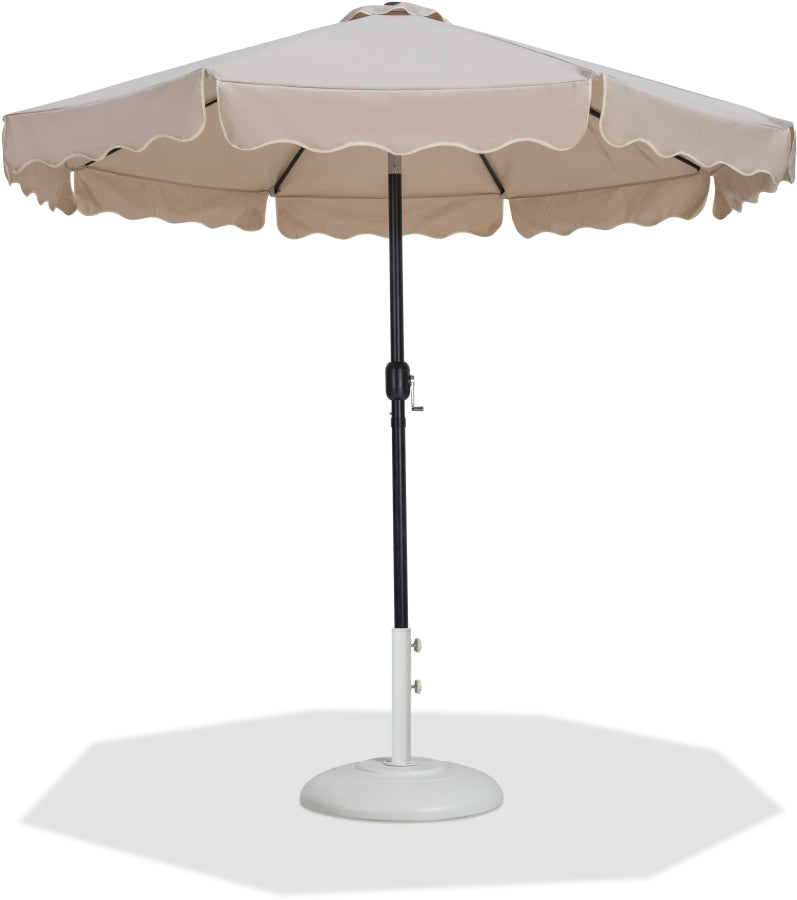 Amalfi Water Resistant Fabric And Aluminum Patio Umbrella With Base Set
