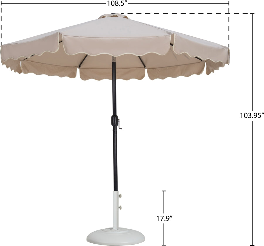 Amalfi Water Resistant Fabric And Aluminum Patio Umbrella With Base Set