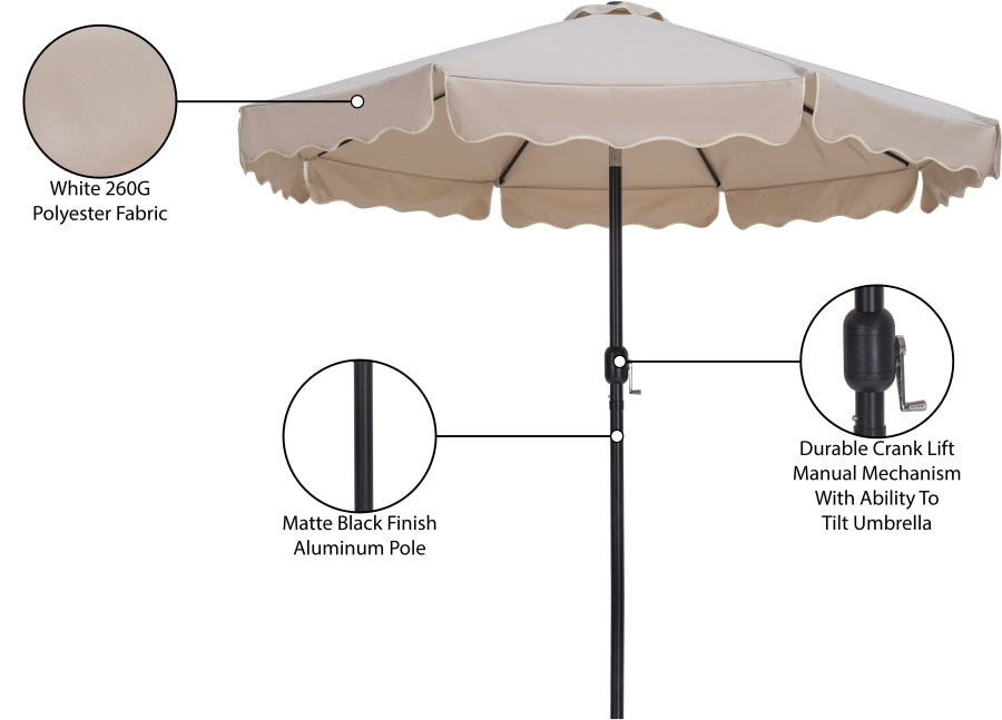 Amalfi Water Resistant Fabric And Aluminum Patio Umbrella