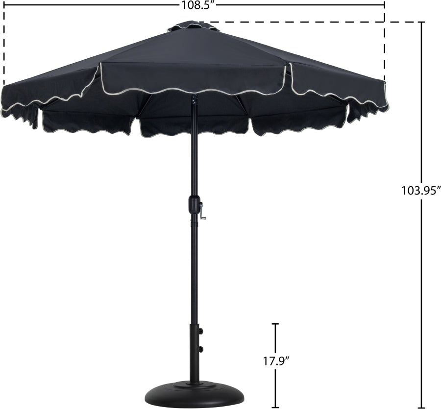 Amalfi Water Resistant Fabric And Aluminum Patio Umbrella With Base Set