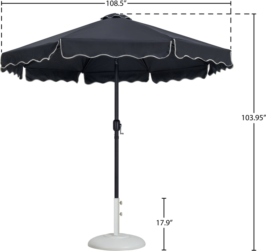 Amalfi Water Resistant Fabric And Aluminum Patio Umbrella With Base Set