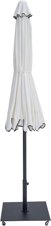 Amalfi Water Resistant Fabric And Aluminum Patio Umbrella With Base Set