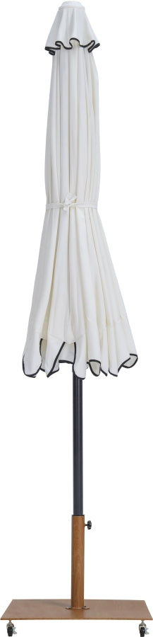 Amalfi Water Resistant Fabric And Aluminum Patio Umbrella With Base Set