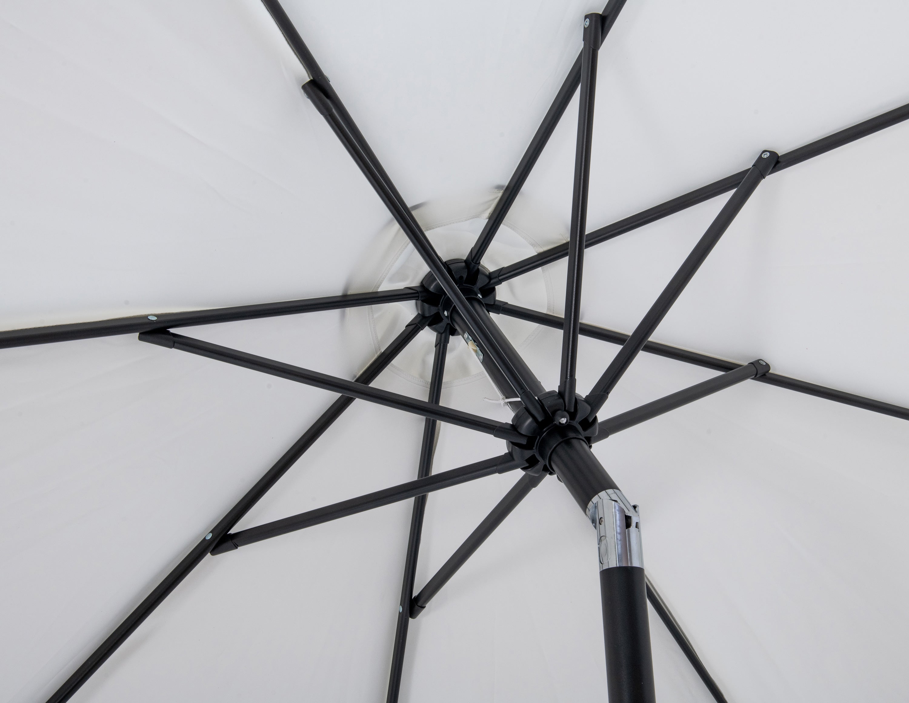 Amalfi Water Resistant Fabric And Aluminum Patio Umbrella With Base Set
