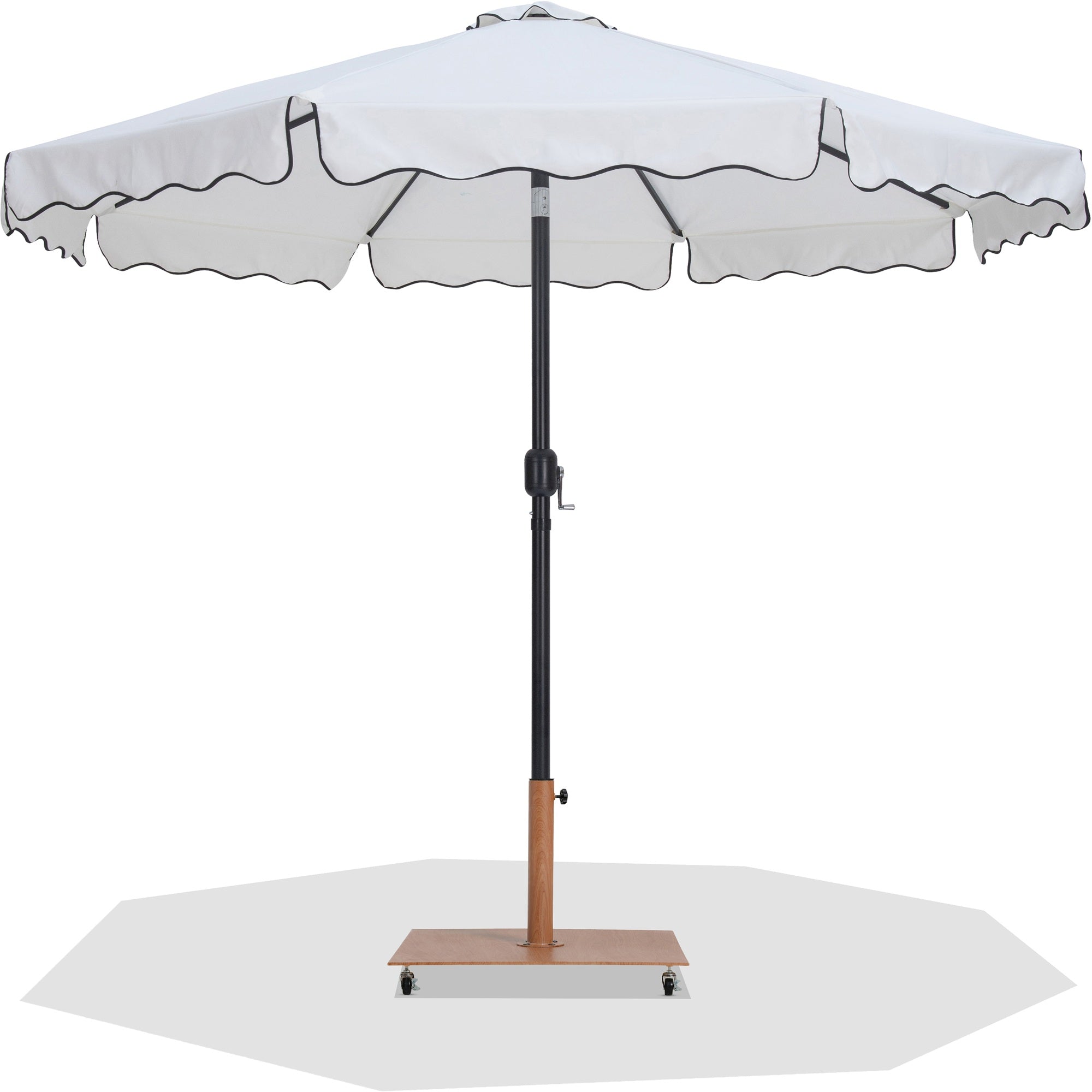 Amalfi Water Resistant Fabric And Aluminum Patio Umbrella With Base Set