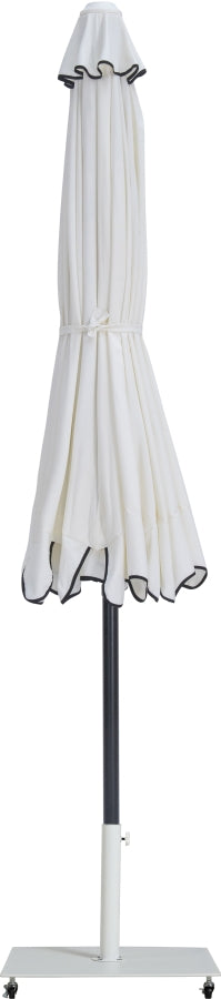 Amalfi Water Resistant Fabric And Aluminum Patio Umbrella With Base Set