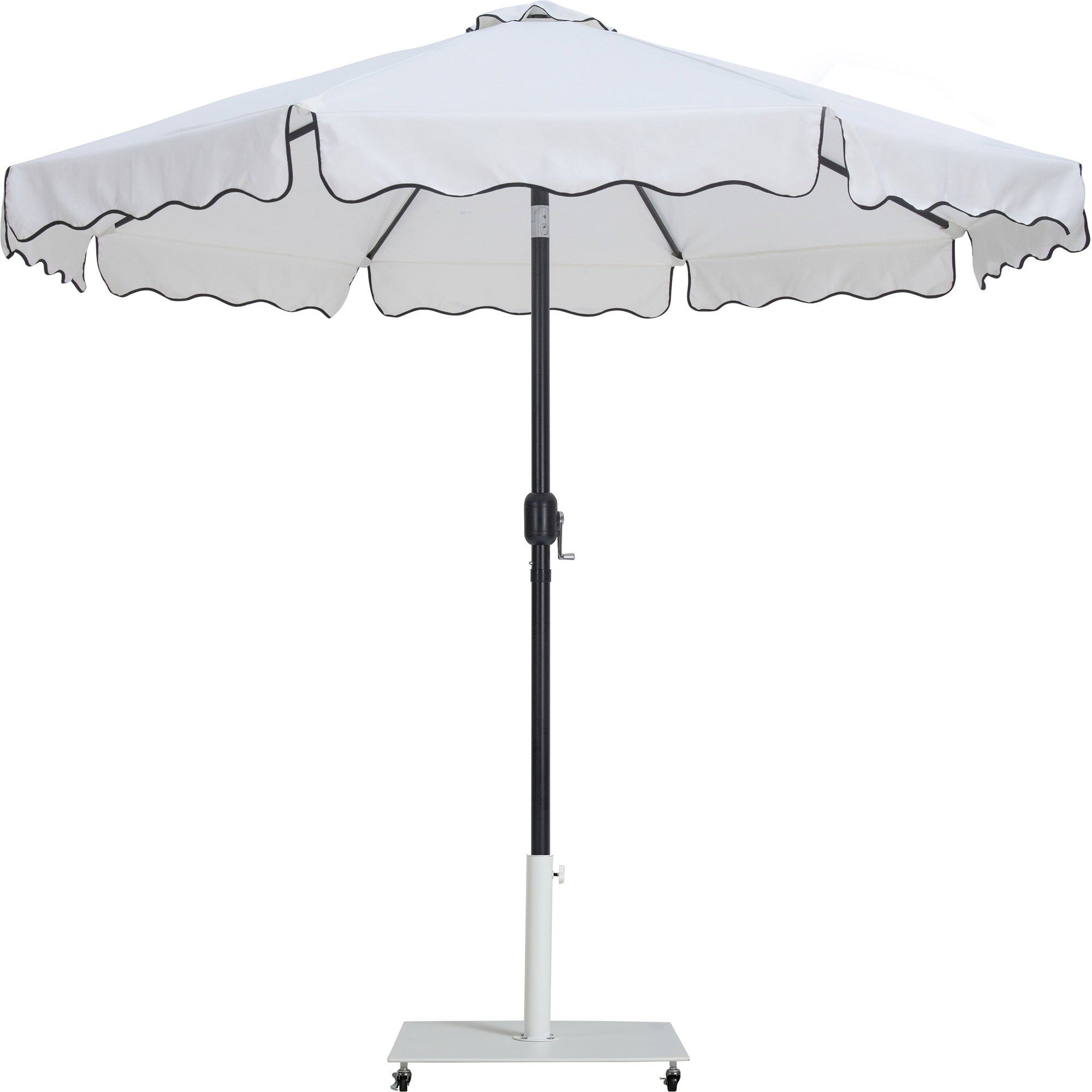 Amalfi Water Resistant Fabric And Aluminum Patio Umbrella With Base Set