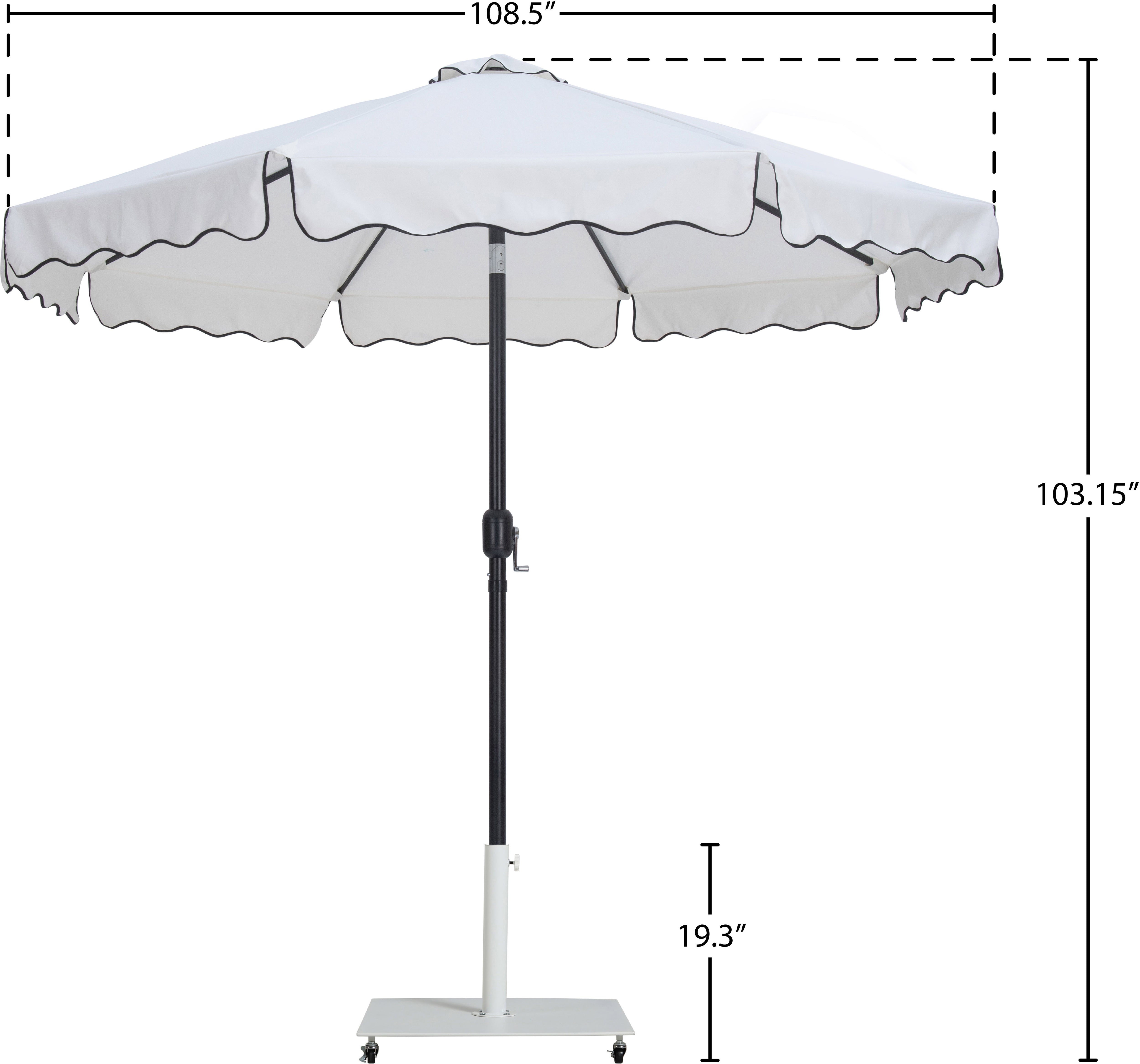 Amalfi Water Resistant Fabric And Aluminum Patio Umbrella With Base Set