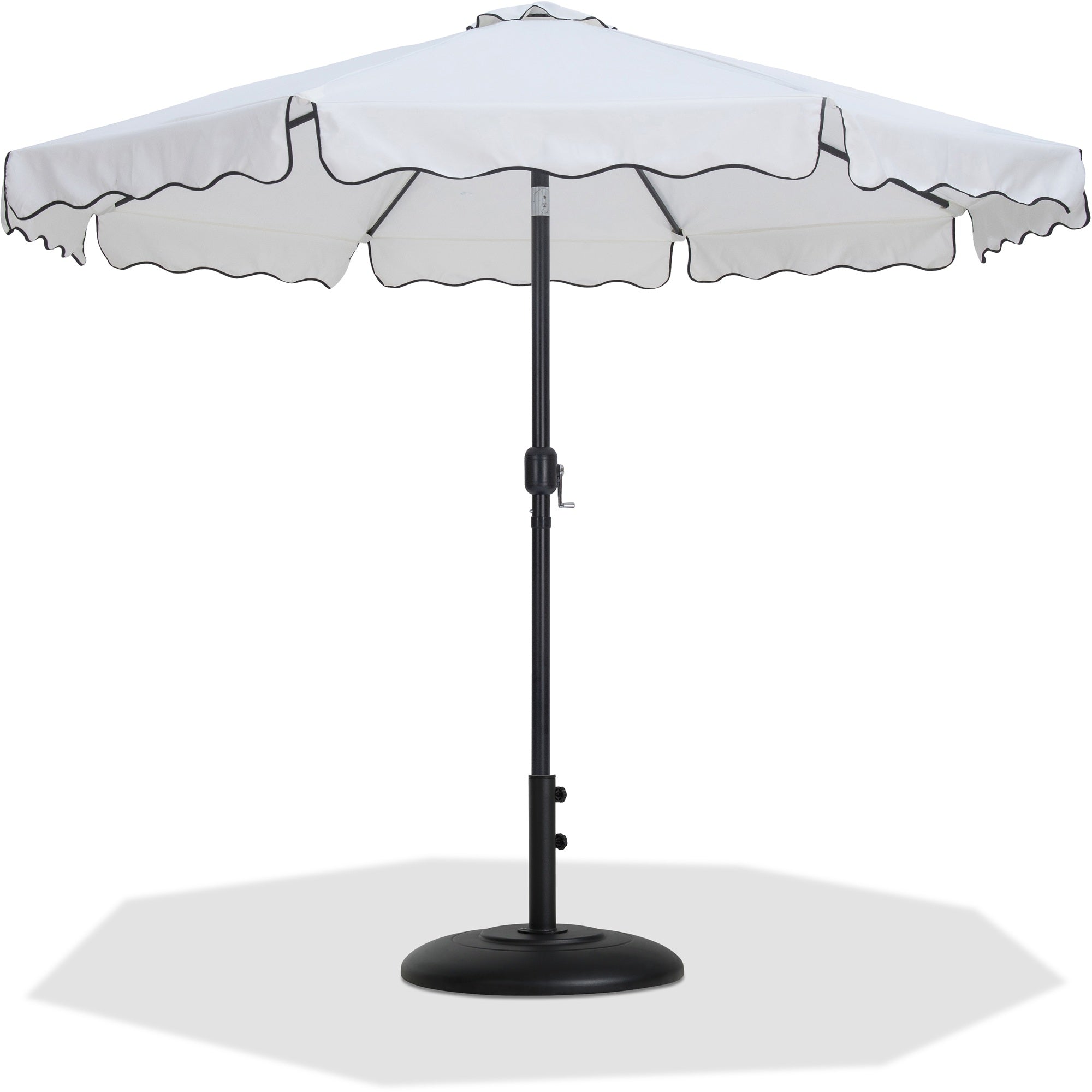 Amalfi Water Resistant Fabric And Aluminum Patio Umbrella With Base Set