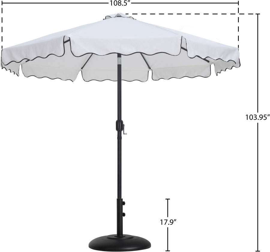 Amalfi Water Resistant Fabric And Aluminum Patio Umbrella With Base Set