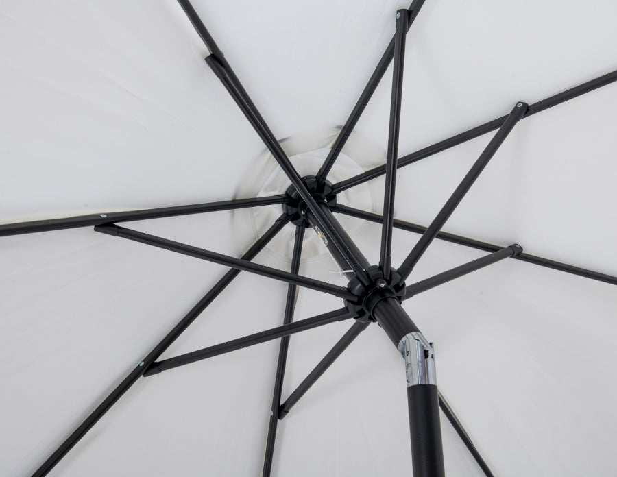 Amalfi Water Resistant Fabric And Aluminum Patio Umbrella With Base Set