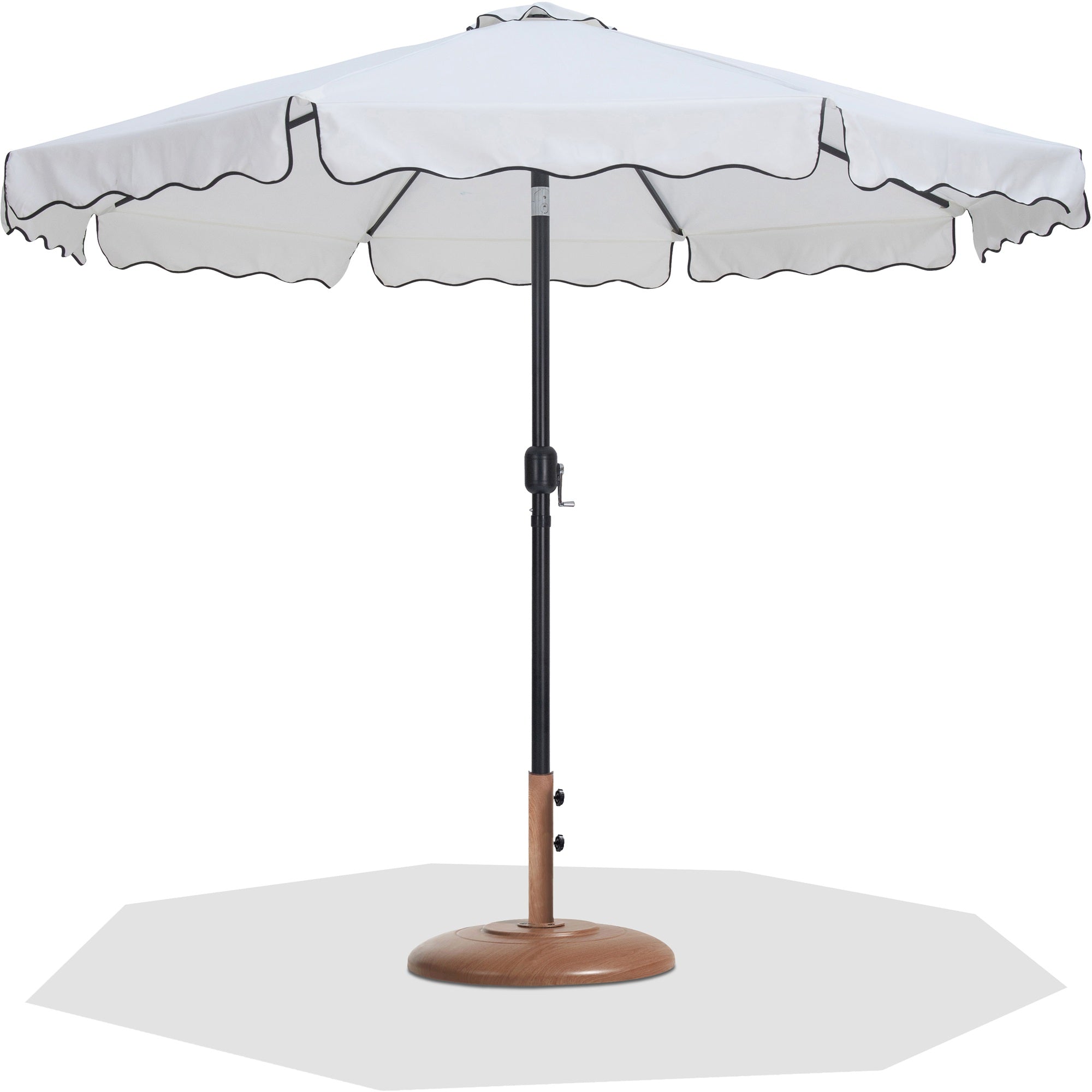 Amalfi Water Resistant Fabric And Aluminum Patio Umbrella With Base Set