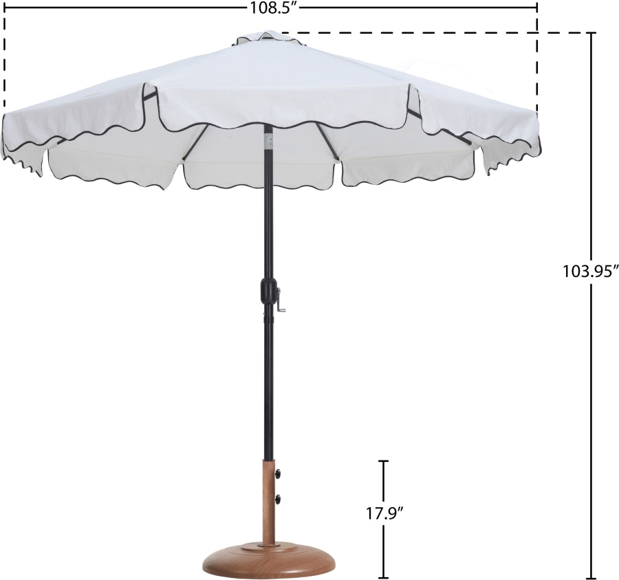 Amalfi Water Resistant Fabric And Aluminum Patio Umbrella With Base Set