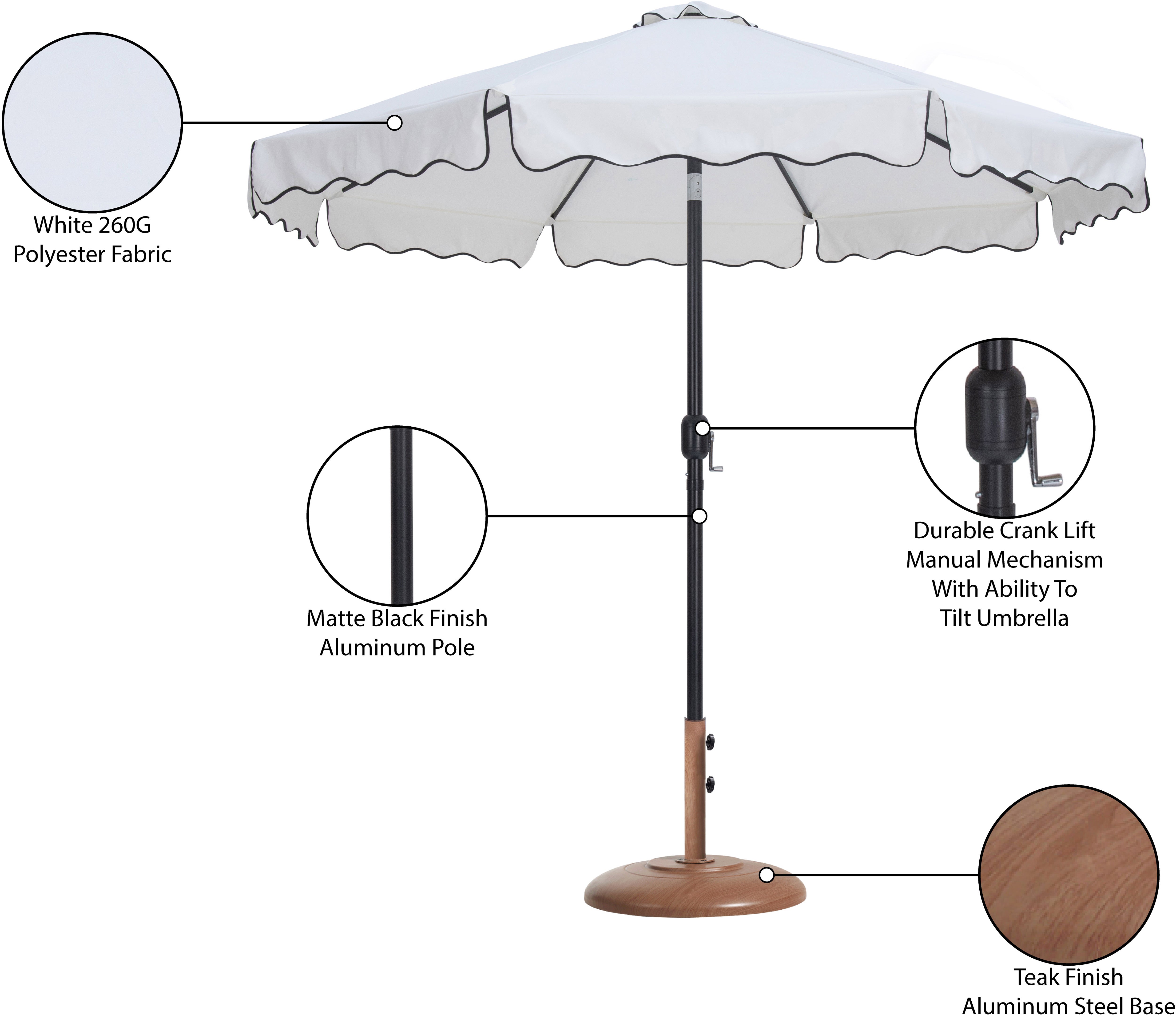 Amalfi Water Resistant Fabric And Aluminum Patio Umbrella With Base Set